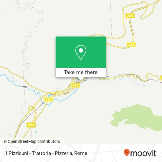 I Pizzicuni - Trattoria - Pizzeria, Via Turano, 14 67061 Carsoli map