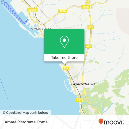 Amaré Ristorante, Via Aurelia Sud, 6 00053 Civitavecchia map