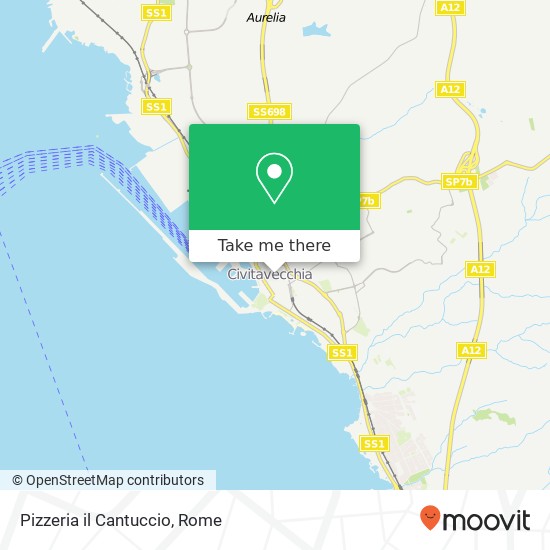 Pizzeria il Cantuccio, Via Monte Grappa, 6 00053 Civitavecchia map