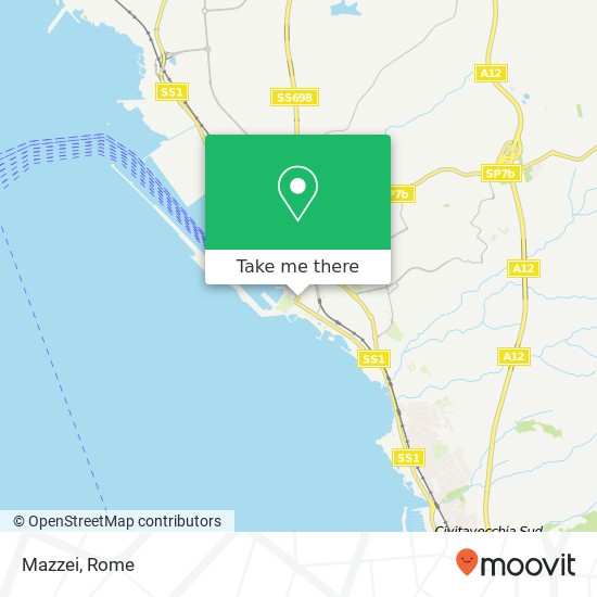 Mazzei, Largo Plebiscito Civitavecchia map