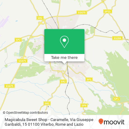 Magicabula Sweet Shop - Caramelle, Via Giuseppe Garibaldi, 15 01100 Viterbo map