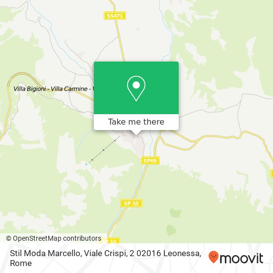 Stil Moda Marcello, Viale Crispi, 2 02016 Leonessa map