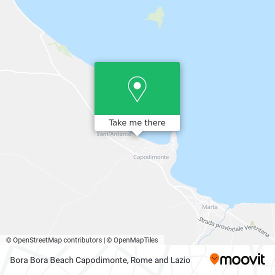 Bora Bora Beach Capodimonte map