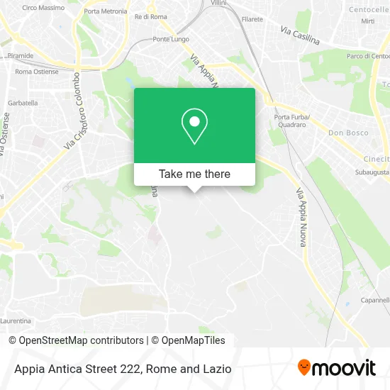 Appia Antica Street 222 map