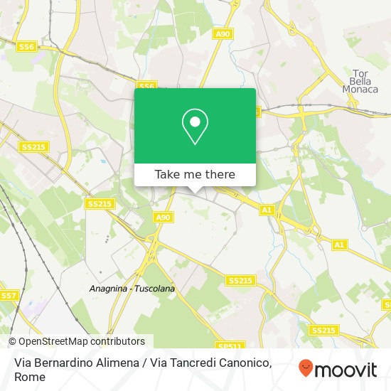 Via Bernardino Alimena / Via Tancredi Canonico map
