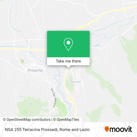 NSA 255 Terracina Prossedi map