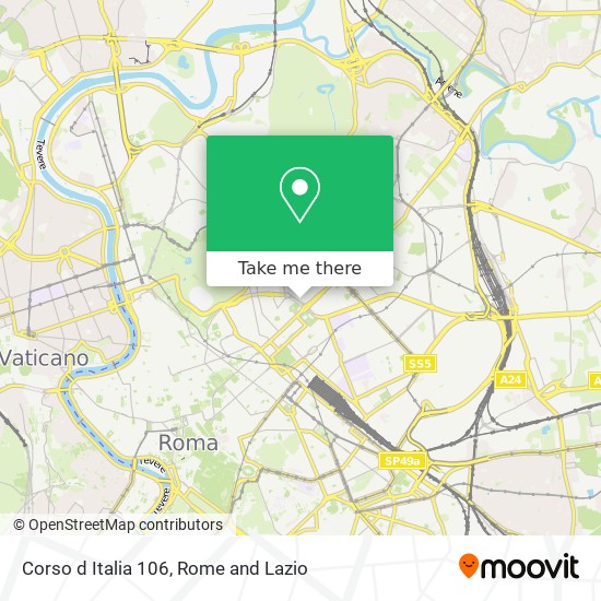 Corso d Italia  106 map