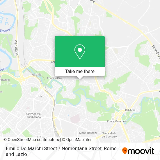 Emilio De Marchi Street / Nomentana Street map