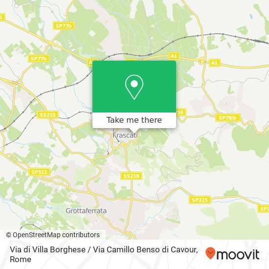 Via di Villa Borghese / Via Camillo Benso di Cavour map