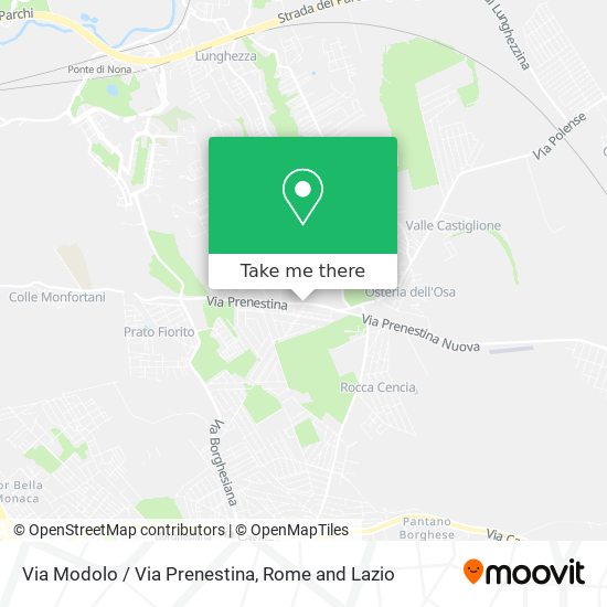 Via Modolo / Via Prenestina map