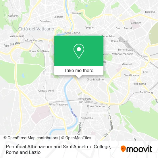 Pontifical Athenaeum and Sant'Anselmo College map