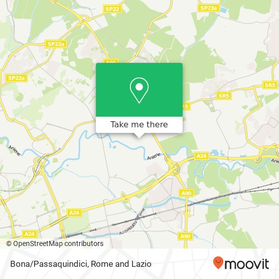 Bona/Passaquindici map