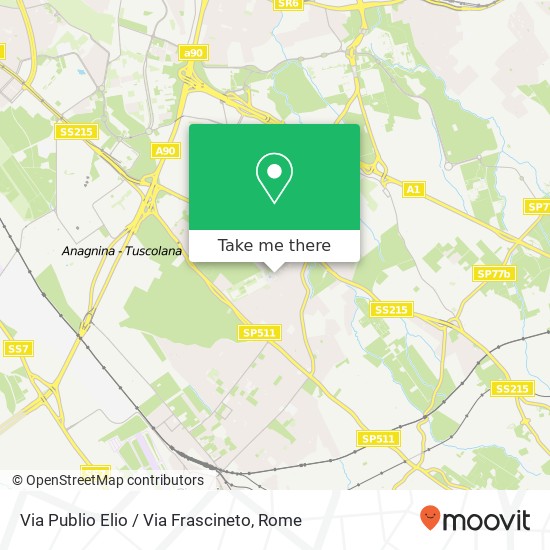 Via Publio Elio / Via Frascineto map