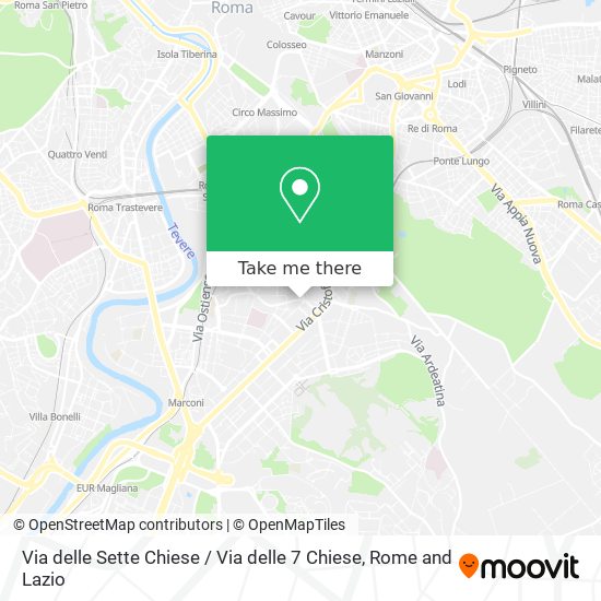 Via delle Sette Chiese / Via delle 7 Chiese map