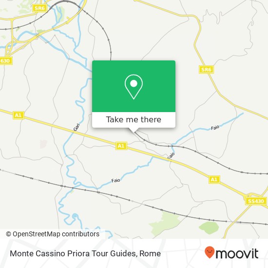 Monte Cassino Priora Tour Guides map