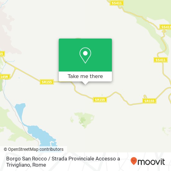 Borgo San Rocco / Strada Provinciale Accesso a Trivigliano map