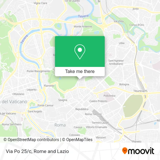 Via Po 25/c map