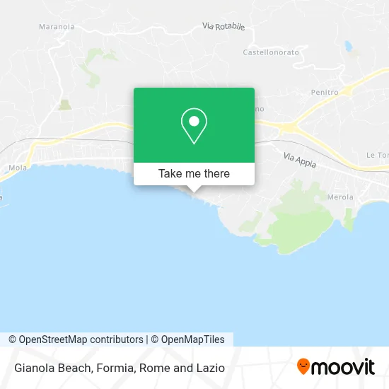 Gianola Beach, Formia map