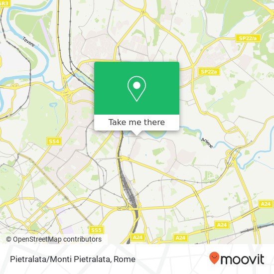 Pietralata/Monti Pietralata map