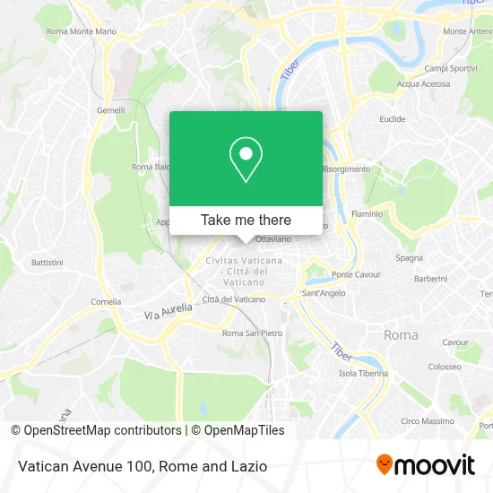 Vatican Avenue 100 map