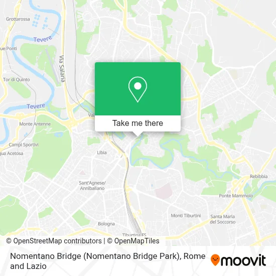 Nomentano Bridge (Nomentano Bridge Park) map