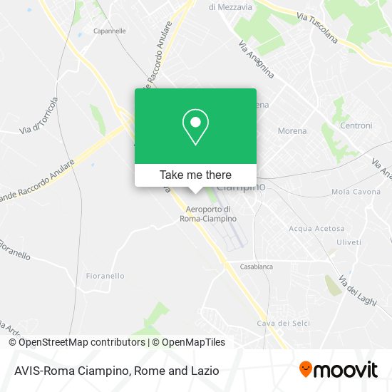 AVIS-Roma Ciampino map