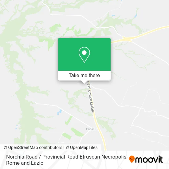 Norchia Road / Provincial Road Etruscan Necropolis map