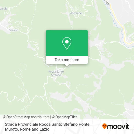Provincial Road Rocca Santo Stefano Ponte Murato map