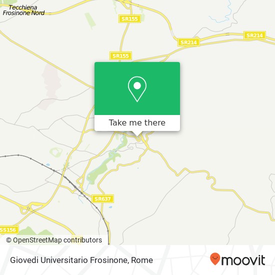 Giovedi Universitario Frosinone map