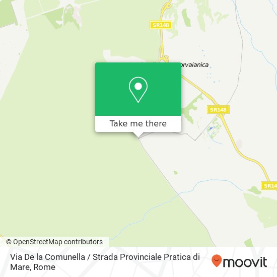 Via De la Comunella / Strada Provinciale Pratica di Mare map