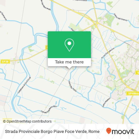 Strada Provinciale Borgo Piave Foce Verde map