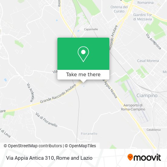 Via Appia Antica 310 map
