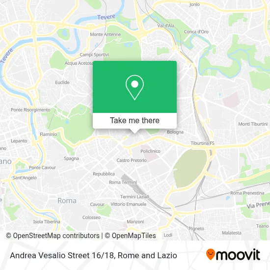 Andrea Vesalio Street 16/18 map