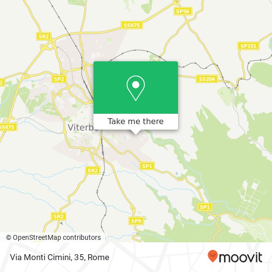 Via Monti Cimini, 35 map