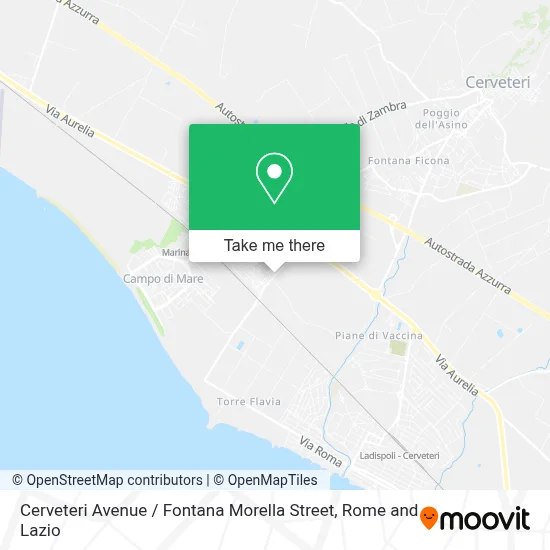 Cerveteri Avenue / Fontana Morella Street map