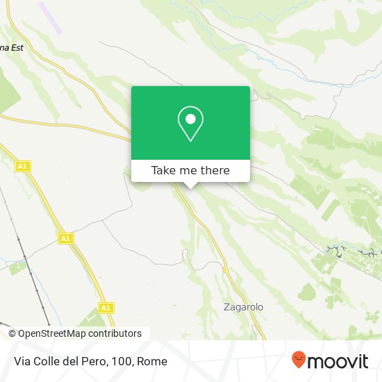 Via Colle del Pero, 100 map