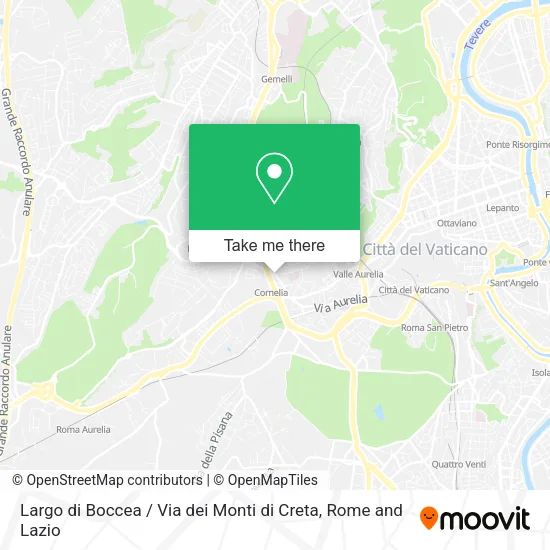 Largo di Boccea / Via dei Monti di Creta map