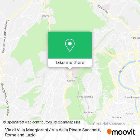 Via di Villa Maggiorani / Via della Pineta Sacchetti map