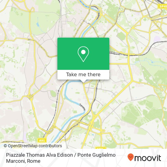 Piazzale Thomas Alva Edison / Ponte Guglielmo Marconi map