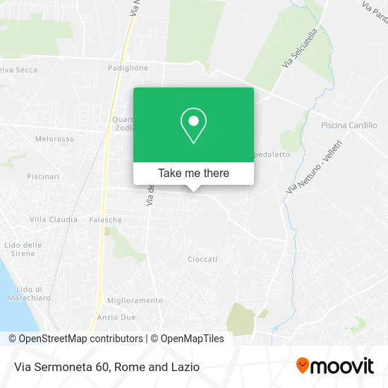 Sermoneta Street 60 map