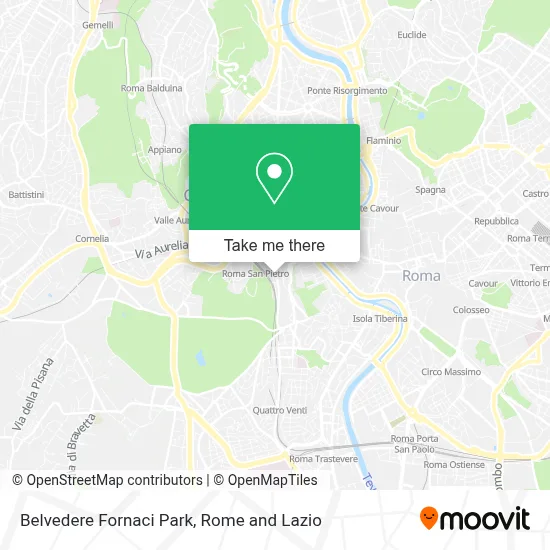 Belvedere Fornaci Park map