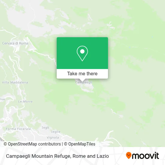 Campaegli Mountain Refuge map