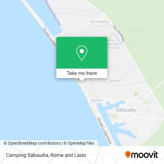 Camping Sabaudia map