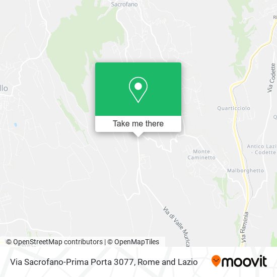 Via Sacrofano-Prima Porta 3077 map