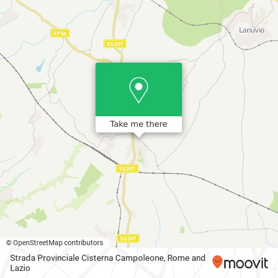 Strada Provinciale Cisterna Campoleone map