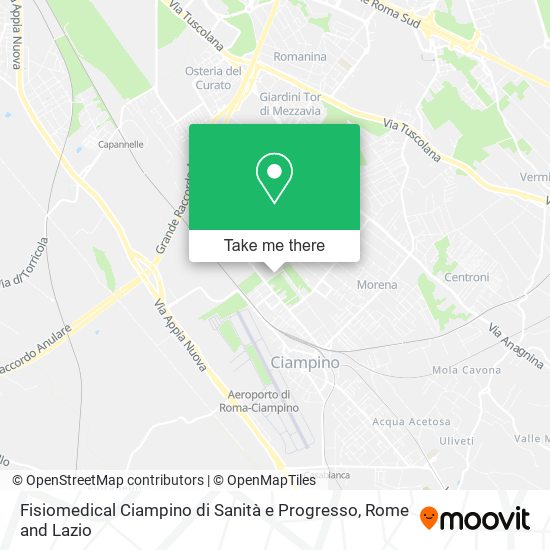 Fisiomedical Ciampino di Sanità e Progresso map