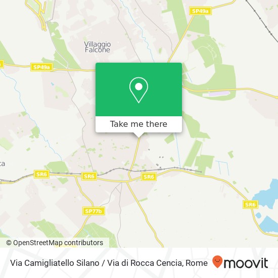 Via Camigliatello Silano / Via di Rocca Cencia map