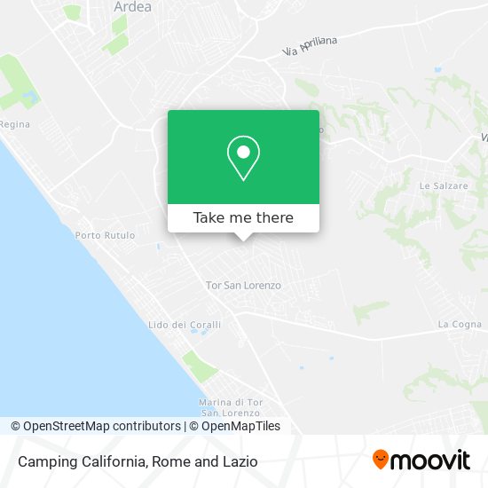 Camping California map