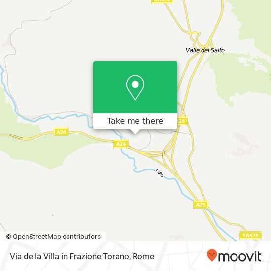 Via della Villa in Frazione Torano map