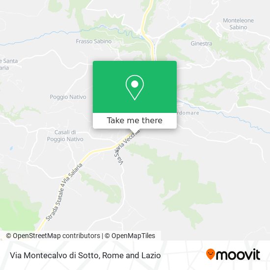 Via Montecalvo di Sotto map